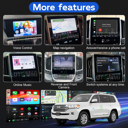 Toyota Land Cruiser 200 Android CarPlay Screen Upgrade | 1-Year Warranty | Free Shipping | Plug & Play