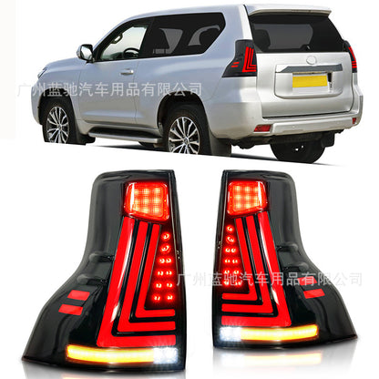 Toyota Land Cruiser Prado Premium Full LED Sequential Tail Lights | Smoked Lens | Plug & Play | OEM Fit