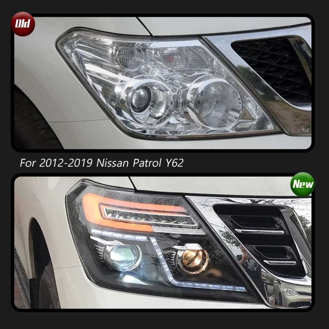 Nissan Patrol Y62 Full LED Headlights with Sequential Turn Signal & DRL — 2012–2019 (Pair)