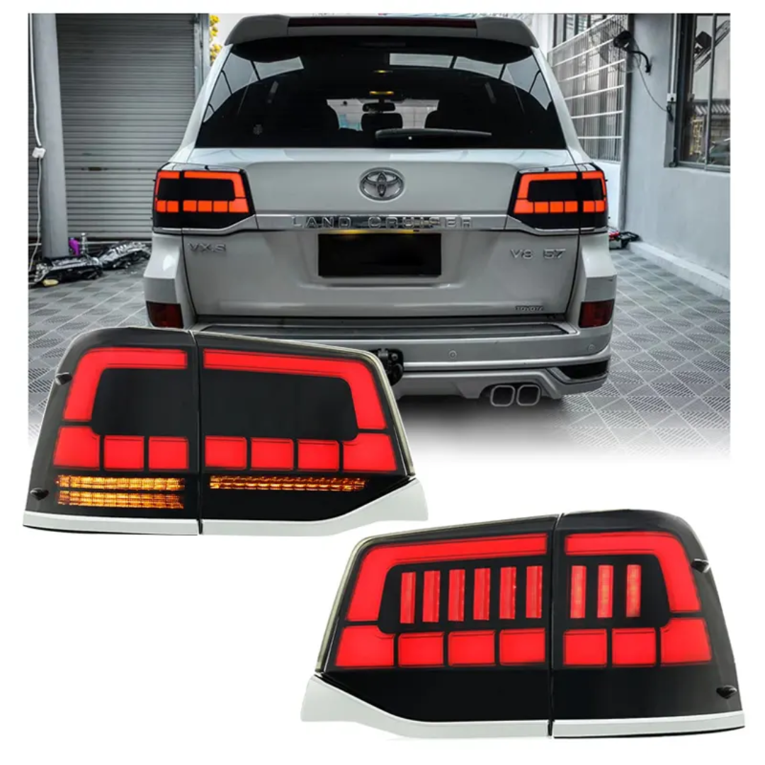 Toyota Land Cruiser 200 Series LED Tail Lights with Sequential Turn Signal — 2016–2021 (Pair)
