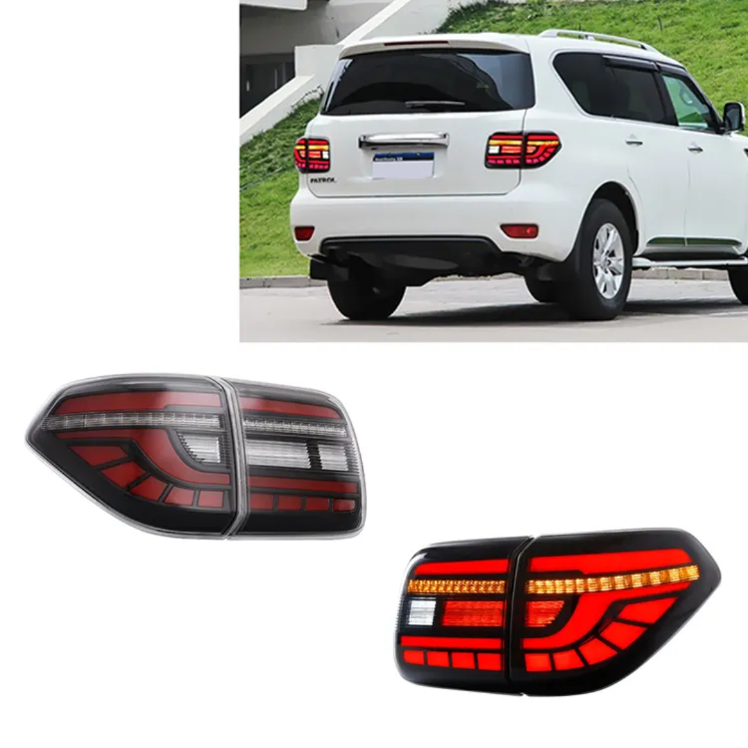 Nissan Patrol Y62 LED Tail Lights with Sequential Turn Signal — 2016–2020 (Pair)