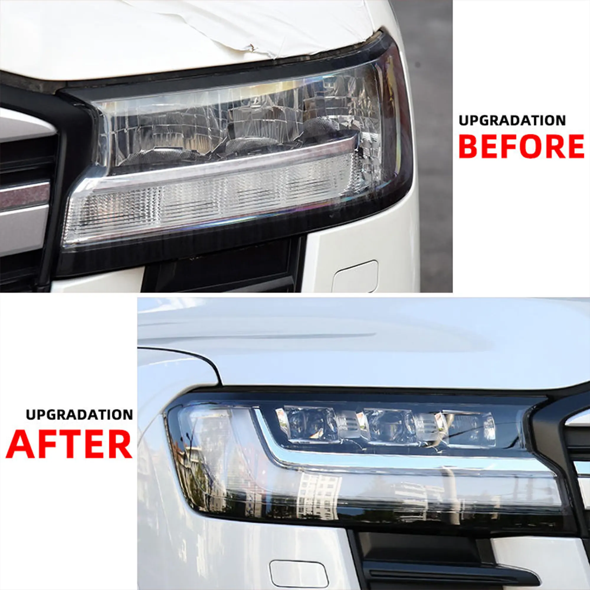 Toyota Land Cruiser 300 Premium LED Headlights, Full LED Headlamp Assembly, Front Lighting Upgrade, Left & Right Set, Premium OEM-Style Design