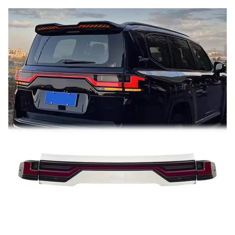 Toyota Land Cruiser 300 Sequential LED Taillights, Full LED Rear Lamp Assembly, Dynamic Turn Signal, Smoked Lens, Plug & Play, Premium OEM-Style Upgrade