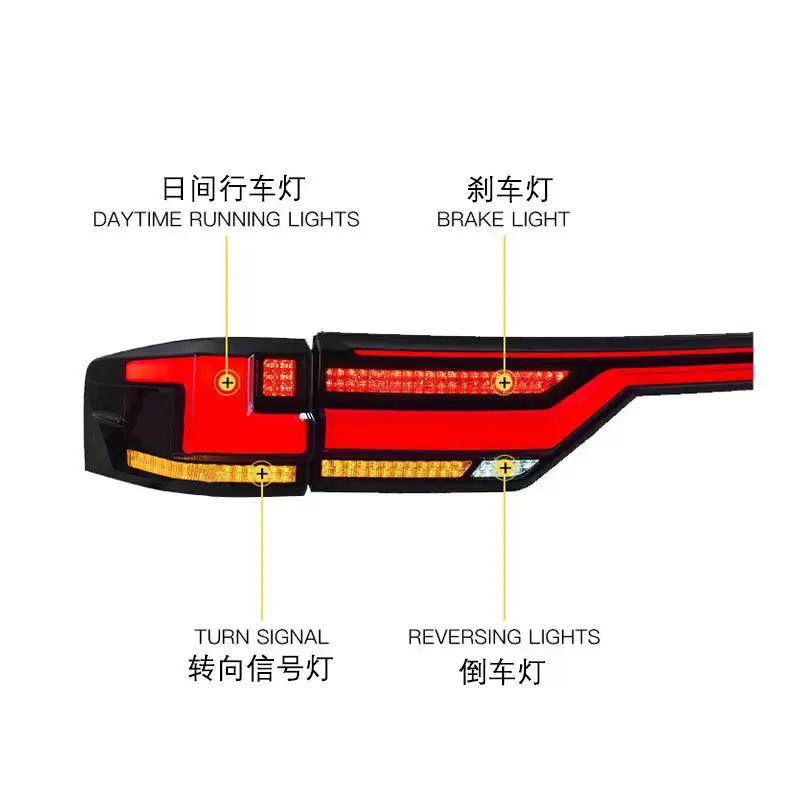 Toyota Land Cruiser 300 Sequential LED Taillights, Full LED Rear Lamp Assembly, Dynamic Turn Signal, Smoked Lens, Plug & Play, Premium OEM-Style Upgrade