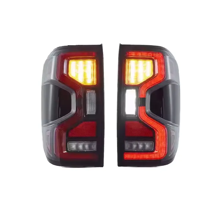 Ford Ranger LED Taillights, Sequential Turn Signal, Full LED Rear Lamp Assembly, Smoked Lens, Plug & Play, Premium Truck Upgrade