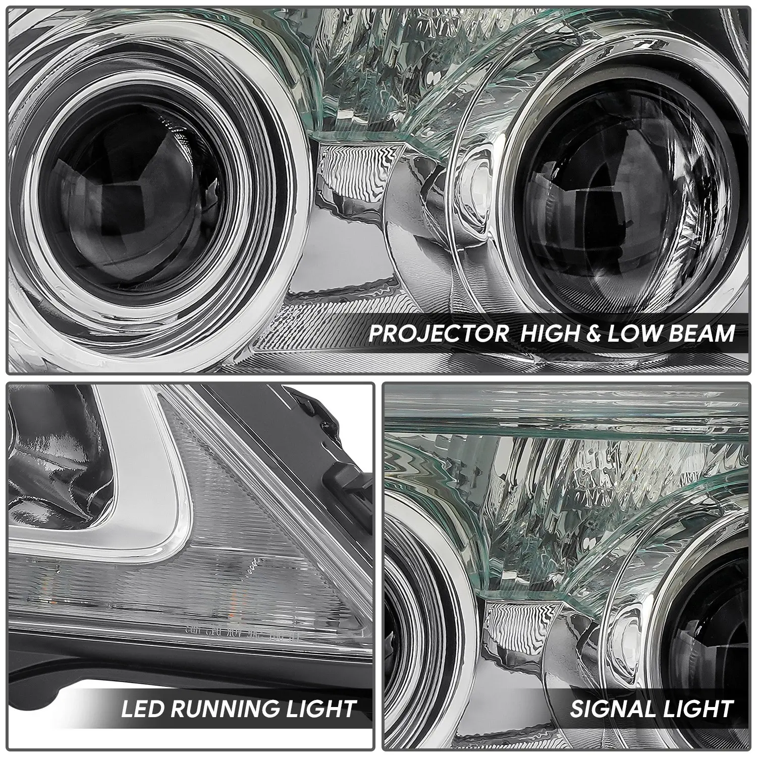 Lexus LX570 Premium LED Headlights, Full LED Headlamp Assembly, Front Lighting Upgrade, Left & Right Set, Premium OEM-Style Design