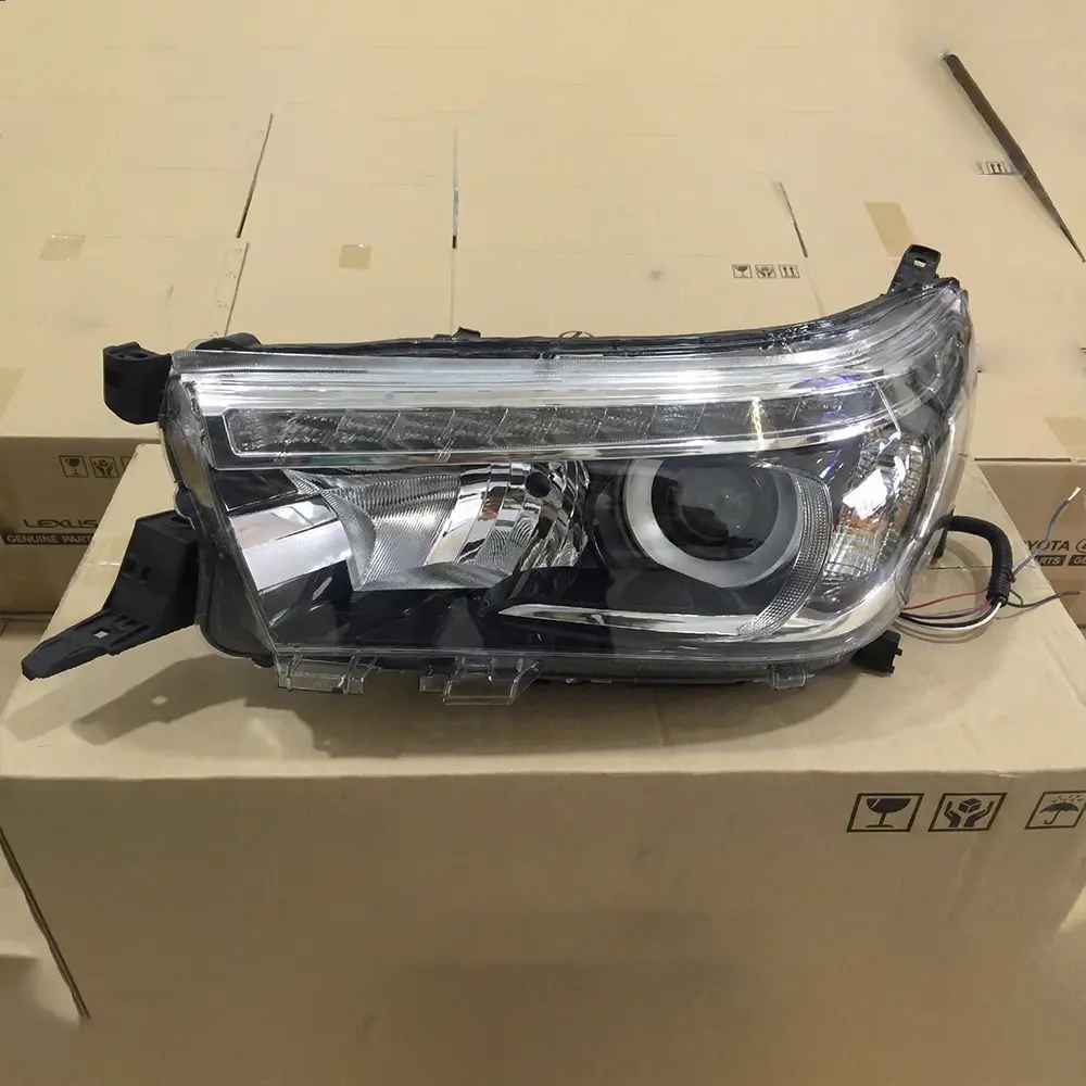 Toyota Hilux Revo LED Projector Headlights, Full LED Headlamp Assembly, Sharp Beam Pattern, Left & Right Set, Premium Front Lighting Upgrade