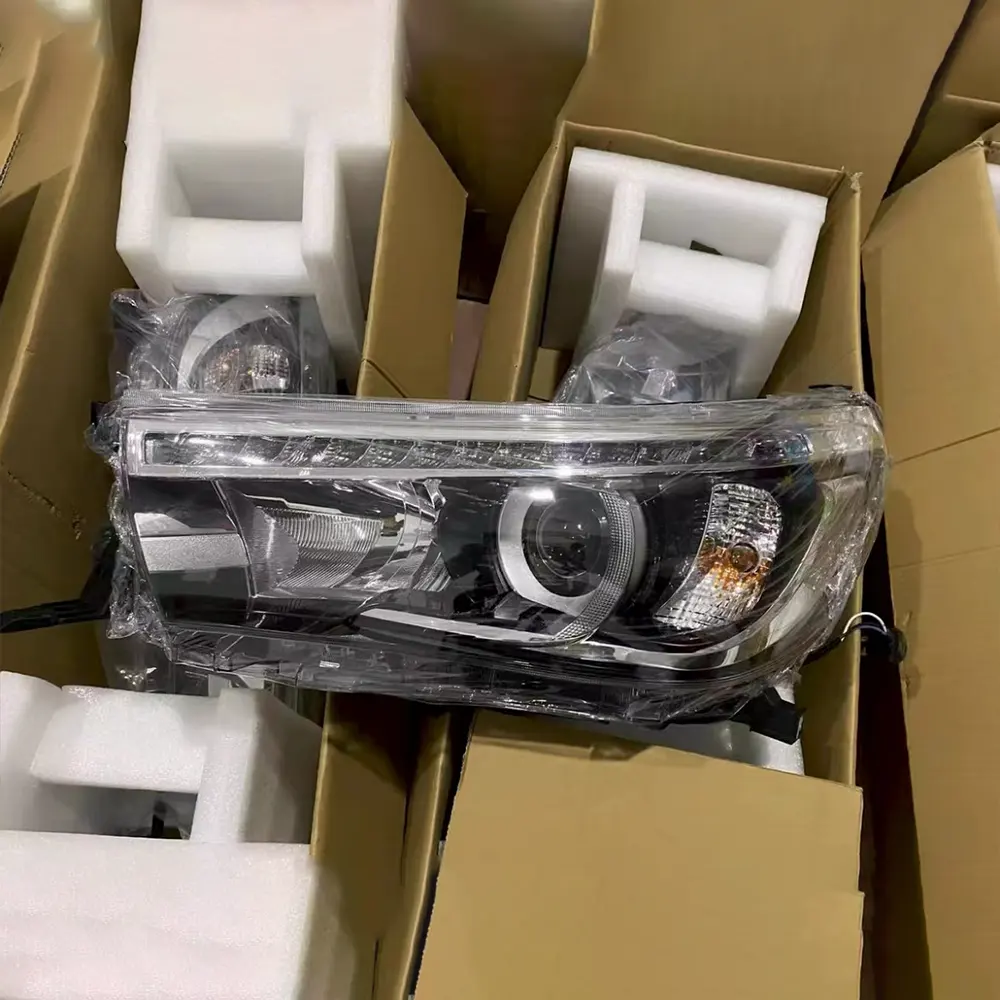 Toyota Hilux Revo LED Projector Headlights, Full LED Headlamp Assembly, Sharp Beam Pattern, Left & Right Set, Premium Front Lighting Upgrade