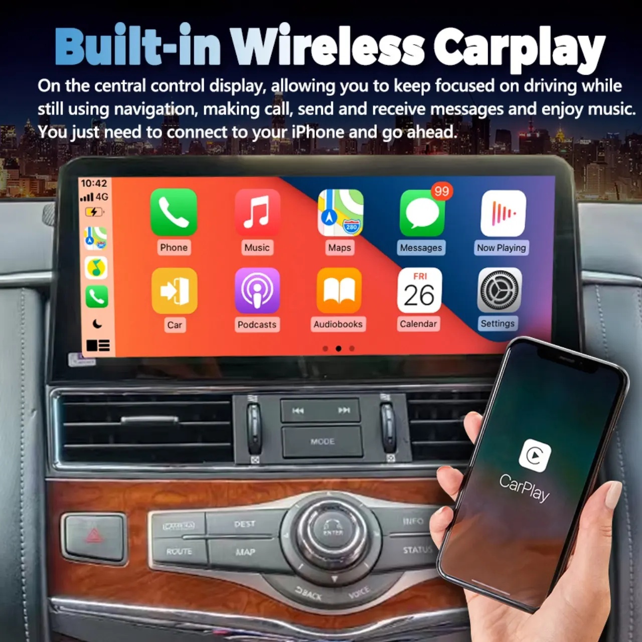 Nissan Patrol Y62 Android CarPlay Screen Upgrade | 1-Year Warranty | Free Shipping | Plug & Play