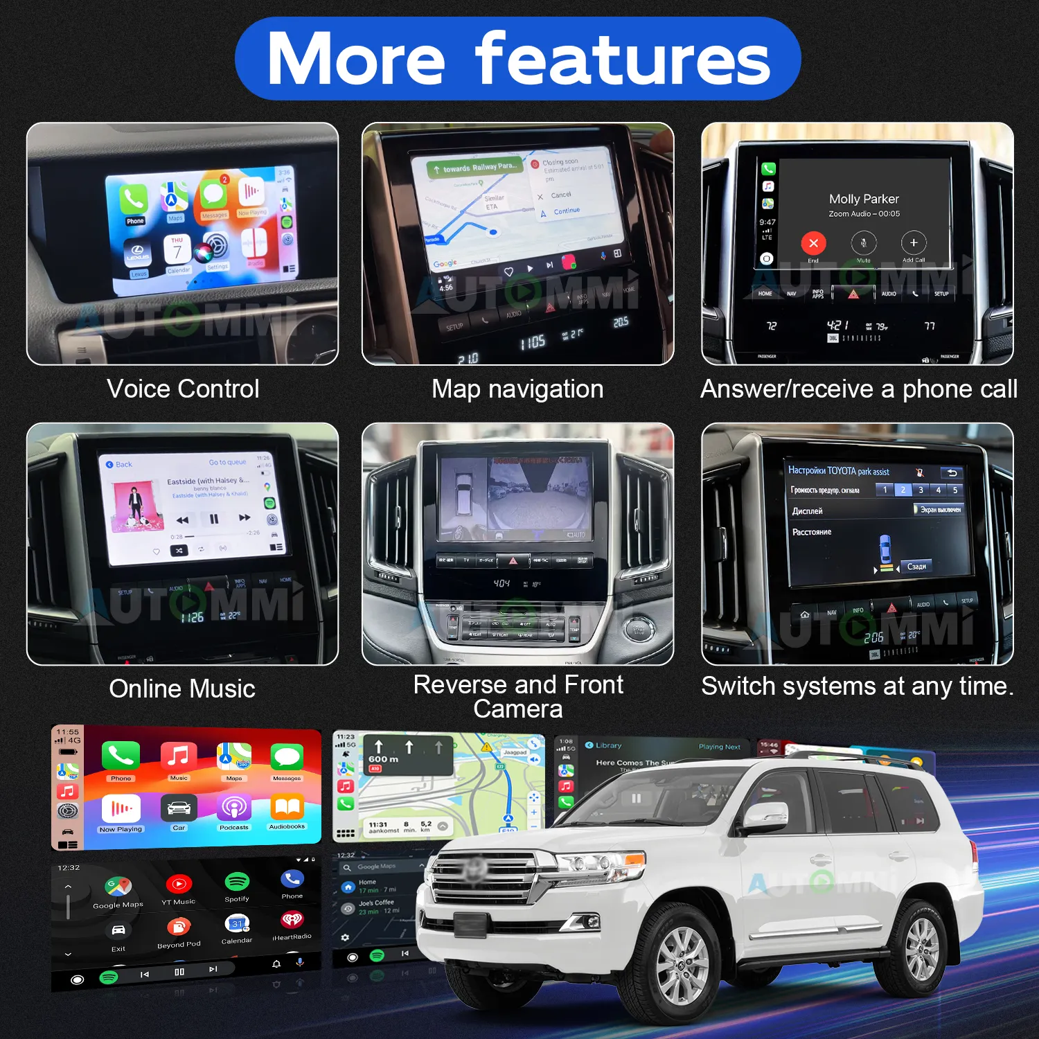 Toyota Land Cruiser 200 Android CarPlay Screen Upgrade | 1-Year Warranty | Free Shipping | Plug & Play