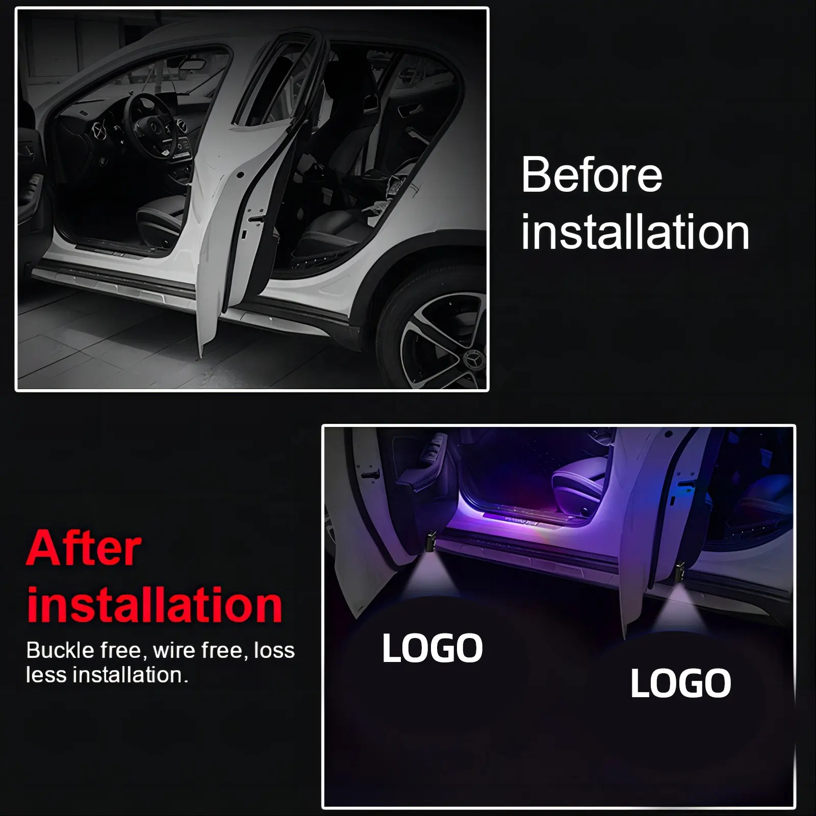 LED Car Door Welcome Light Projector — Logo Laser Shadow Light | 1-Year Warranty | Free Shipping
