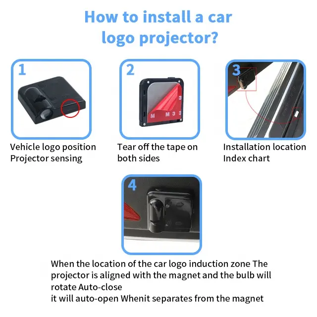 LED Car Door Welcome Light Projector — Logo Laser Shadow Light | 1-Year Warranty | Free Shipping