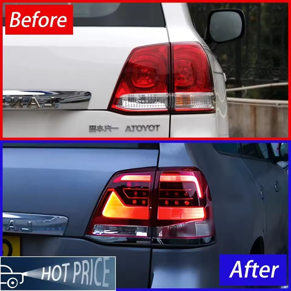 Toyota Land Cruiser 200 Series LED Tail Lights with Sequential Turn Signal — 2008–2015 (Pair)