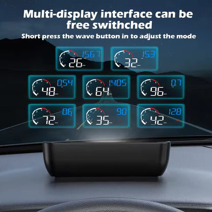 M10 HUD OBD2 Head-Up Display — Real-Time Speed, RPM & Engine Data on Your Windshield