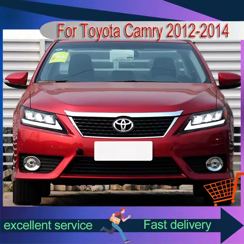 Toyota Camry Full LED Headlights with Sequential DRL | 1-Year Warranty | Free Shipping — 2012–2014
