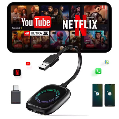 ⚡ Zero-Lag Performance: Powered by Next-Gen 2026 Dual-Chipset (No audio/video delay like cheap knockoffs) Wireless CarPlay & Android Auto + Netflix YouTube TikTok on Your Car Screen | 1-Year Warranty | Free Shipping